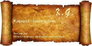 Kaposi Georgina névjegykártya
